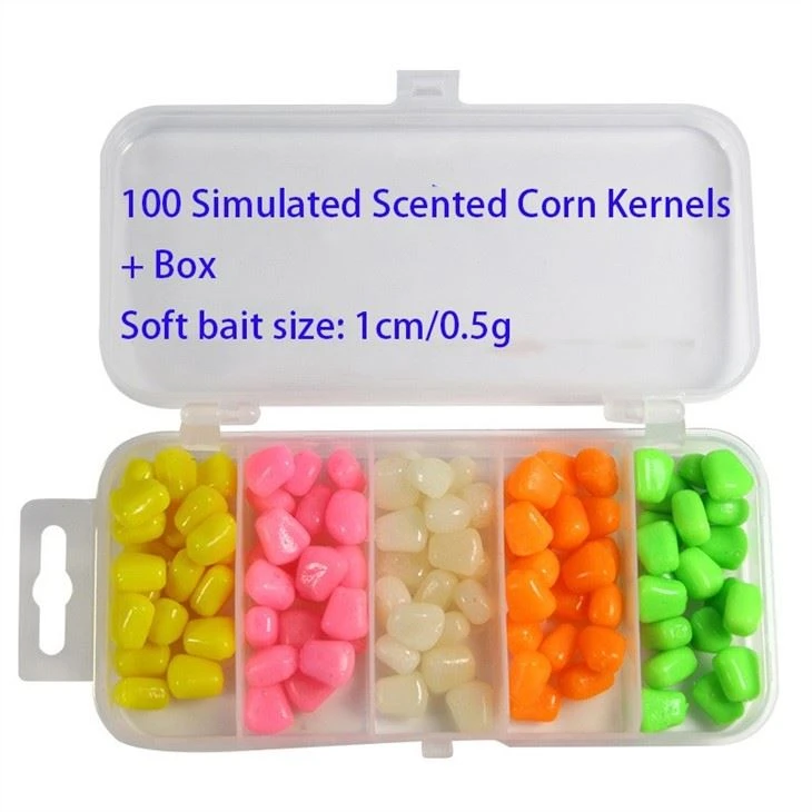 TOPIND Soft Bait T-tail Curly Tail Lure Corn Set Boxed Accessories