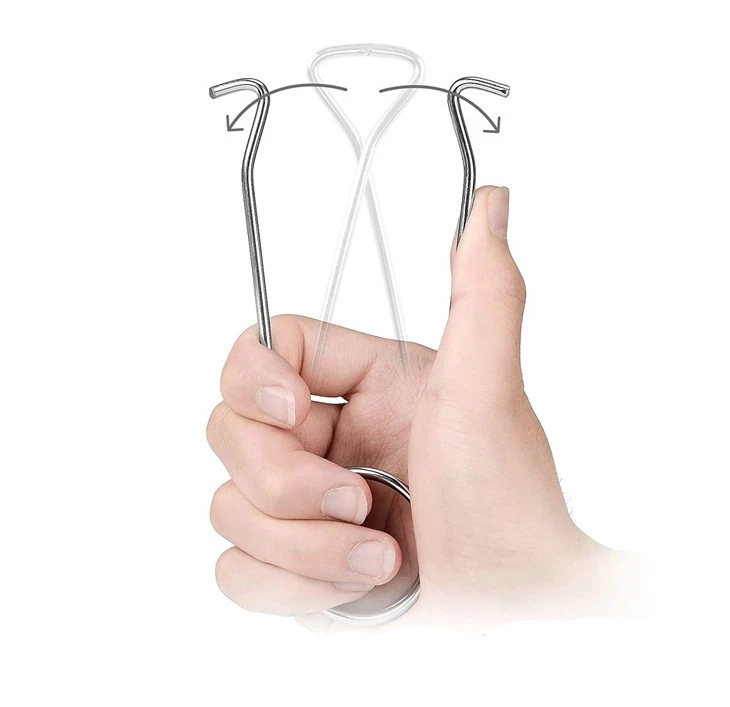 TOPIND Stainless Steel Fish Mouth Jaw Spreaders Hanging Hook Rack